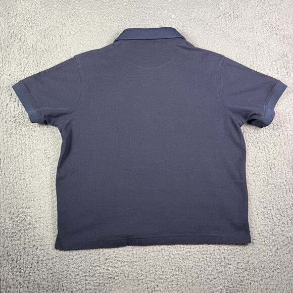 U-510 Polo Shirt Mens Large Navy Blue Pique Mesh Stretch Under 510 Button Down - Picture 5 of 8
